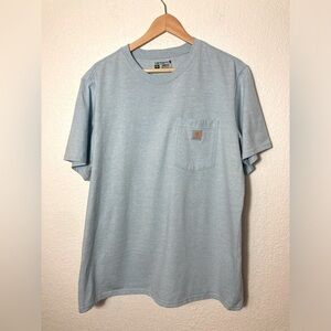 Carhartt loose fit XXL (20) crew neck light blue tshirt short sleeve
